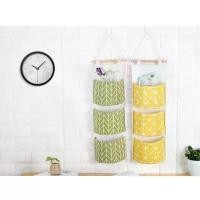 ราคา Hanging storage bag กระเป๋าผ้าลินนิน กระเป๋าแขวนผนัง ถุงแขวนผนัง ถุงเก็บของ ที่เก็บของแบบแขวน 3ช่อง#EL21 (1731616302801257677)