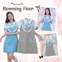 ราคา DW102 Blomming Floor ชุดเดรสผ้าทวิต ปกบัวแหลมผ้าพื้น แถมฟรี! เข็มกลัดโบว์และเข็มกลัดดอกไม้ (1731425216110691594)