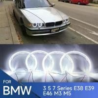ราคา ไฟ LED ตานางฟ้าสำหรับ BMW 3 5 7 Series E46 E39 E36 E38, Halo Lights, อุปกรณ์เสริมในรถยนต์, ปรับแต่ง DIY, ไฟกลางวัน, 131mm และ 146mm (1730740453845731718)