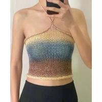 ราคา Hopgobiln fairy Tube Top ꕥ เสื้อสายเดี่ยวไหมพรม เกาะอกไหมพรม (1730582047908137267)