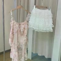 ราคา Cleure.co | Fairy Top เสื้อสายเดี่ยวหน้าสั้นหลังยาวระบายซีทรู (1732140875024467561)