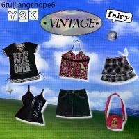 ราคา y2k vintage fairy เสื้อผ้ามือสอง สายเดี่ยว กระโปรง กระเป๋า ชุดไปทะเล ✨ (1731221420829476138)