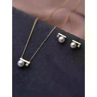 ราคา ภูเขาวันนี้ First Mori.S925 เงินสเตอร์ลิง Gold-Plated k18 Balanced Beam ต่างหูสร้อยคอผู้หญิงไข่มุกน ขายร้อน (1731765566009673371)