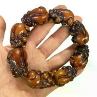 ราคา สร้อยข้อมือ Pi Xiu แกะสลักด้วยขี้ผึ้งน้ำผึ้ง สไตล์วินเทจใหม่ ทุกเพศ 35x28x18 (1732085942518449344)