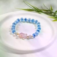 ราคา สร้อยข้อมือหัวใจสตรอเบอร์รี่ควอตซ์ Pi Yao, ประกาย, น้ำตาลสีฟ้า, หินเหงาใจ, สง่างาม, ไม่ซ้ำใคร, ของขวัญผู้หญิงต้องมี jade worry stone ตา ลูกแก้ว hqcrystalsasia rose quartz ควีน (1731815136412665495)