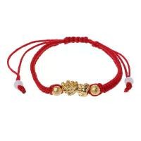 ราคา สร้อยข้อมือถัก, ดี, เชือกสีแดง, จี้ Pi Xiu สีทองนำโชค, ของขวัญเครื่องประดับ (1730072215968647216)