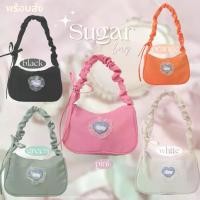 ราคา Cuteday⟢ พร้อมส่ง Sugar bag กระเป๋าสะพายไหล่ สายรูดปรับสั้นยาวได้ น่ารัก สายย่นผูกโบว์ ปักกระต่ายรูปหัวใจ ผ้าไนล่อน ꒰รุ่น1383꒱ (1729781099825956889)