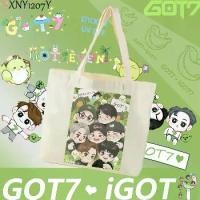 ราคา NEW ป๋าผ้าแคนวาส ถุงผ้า " GOT7 " ลูกนก IGOT7 Tote Bag เหมาะสําหรับสไตล์การสวมใส่ทุกประเภท CONCERT IN BANGKOK Canvas Tote Bag#50 (1731683831074162268)