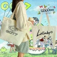 ราคา กระเป๋าผ้าแคนวาส ถุงผ้า " GOT7 " ลูกนก IGOT7 Canvas Tote Bag พิมพ์ลายโลโก้ กระเป๋าผ้าใบ แฟชั่น กระเป๋า ความจุขนาดใหญ่ gt03 (1731528528508847708)