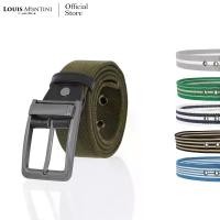 ราคา Louis Montini Canvas Belt canvas เข็มขัดผ้า แคนวาสผสมหนังแท้ เข็มขัดผู้ชาย เข็มขัดแฟชั่น MCT17 (1729622881187563642)