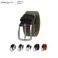 ราคา Louis Montini Canvas Belt canvas เข็มขัดผ้า แคนวาสผสมหนังแท้ เข็มขัดผู้ชาย เข็มขัดแฟชั่น MCT11 (1729622880849660026)