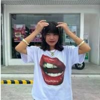 ราคา ​Tee Canvas White t shirts casual round neck top fitted T-shirt original art design pattern pure fashion streetwear Y2K trending tshirts basic top tees womenswear cod s-4xl (1731482260138460160)