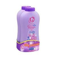 ราคา [พร้อมส่ง] 12 Plus Cool Powder Whitening Violet 300 g x 2.ทเวลฟ์พลัส แป้งเย็น สูตรไวท์เทนนิ่ง สีม่วง ขนาด 300 กรัม แพ็คคู่ (1732269378235172095)