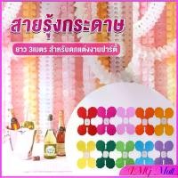 ราคา IMG ม่านกระดาษ กระดาษเส้น โมบายกระดาษตกแต่งปาร์ตี้ยาว3เมตร party supplies (1730275679352032046)
