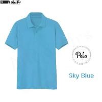 ราคา [ส่งฟรี] เสื้อโปโล เสื้อคอปกชาย/หญิง แขนสั้น POLO ผ้าCOTTON มีกระเป๋าหน้า (สีฟ้าอ่อน) HONEY BIRD MMtshirt (1732091541064156212)