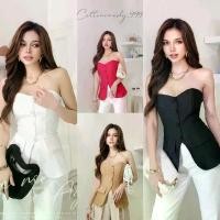 ราคา New Honey top เสื้อเกาะอกตัวยาว สวยหรูดูเซ็กซี่ ป้ายcotton candy ผู้หญิง (1731533184423922254)