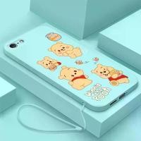 ราคา เคสโทรศัพท์, เคสสำหรับ Iphone 5, Iphone 5S, Iphone SE 2016, ดีไซน์ Winnie the Pooh Honey น่ารัก, ตัวป้องกันซิลิโคนเหลว, ผิวเรียบและกันกระแทก, ฝาครอบกันชน, พร้อมเชือกเส้นเล็ก, ดีไซน์ใหม่ล่าสุด (1729995