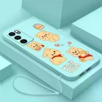 ราคา เคสโทรศัพท์, สำหรับ OPPO Reno 6 4G, OPPO Reno 6 5G, OPPO Reno 6 Pro Plus 5G, Reno 6 Pro 5G, OPPO Reno 6Z, ดีไซน์ Winnie the Pooh Honey น่ารัก, ตัวป้องกันซิลิโคนเหลว, ผิวเรียบ, กั (1730001574912166487)