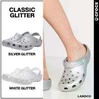 ราคา Crocs Collection รองเท้าแตะ รองเท้าแฟชั่น UX Classic Glitter Clog 205942-0IC / 205942-100 (2390) (1730489150411933978)