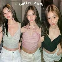 ราคา Glitter wink เสื้อกลิตเตอร์วิ้งค์ๆ สายเดี่ยวคอถ่วง (1729567896644324160)