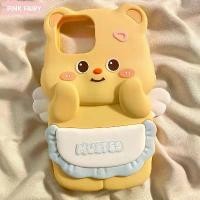 ราคา เคสโทรศัพท์ลายน้องหมี Butter Bear ปีกนางฟ้า สำหรับ iPhone 16 Pro Max/15/14/13/12/11 เคสซิลิโคนกันกระแทกน่ารักสไตล์หวาน เคส 16 pro เคสหมีเนย (1732033326860960828)