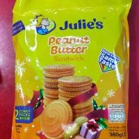 ราคา Peanut Butter บิสกิตแซนวิช รสเนยถั่ว by Julie’s แบบห่อใหญ่ 12 ห่อเล็ก (1729543742946052689)