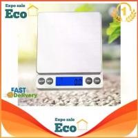 ราคา Eco home เครื่องชั่งดิจิตอลแบบพกพา Professional Digital Table Top Scale 2000gx0.1g - Silver (1729749708880448400)