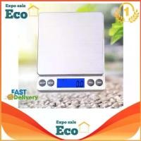 ราคา Eco home เครื่องชั่งดิจิตอลแบบพกพา Professional Digital Table Top Scale 2000gx0.1g - Silver (1729749704430291867)