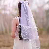 ราคา เวลเจ้าสาว ปาร์ตี้เจ้าสาว เวลคลุมหน้าเจ้าสาวแบบหวีสับ Bridal Veil with comb V3+ ชุด เจ้าสาว (1729426831489337620)