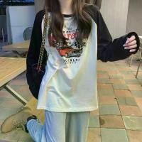 ราคา Chili*พร้อมส่ง*เสื้อยืดแขนยาว เสื้อผ้าแฟชั่นเกาหลี วินเทจ สวยๆน่ารัก ใส่คู่ใส่เที่ยวใส่เป็นแฟชั่นสวยๆหล่อๆได้เลย#2443 ผู้หญิง Clothing (1729666506986850488)