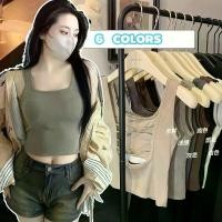 ราคา CHILI#เสื้อสายเดี่ยว เสื้อครอปคอเหลี่ยมทรงสลิมฟิตผู้หญิง สายไหล่กว้าง พร้อมสายเดี่ยวบุนวม#X691 (1730611041773258936)