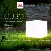 ราคา SL LIGHTING | CUBO โคมไฟสนาม โคมไฟตั้งพื้น อะคริลิค สีขาว ทรงสี่เหลี่ยม IP65 รุ่น CUBO-E27 ขนาด 40 cm. และ 50 cm. (1731003940205791742)