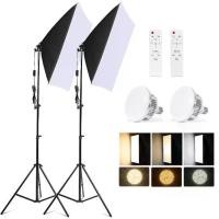 ราคา สตูดิโอถ่ายภาพ อุปกรณ์ถ่ายภาพ การถ่ายภาพ Photography LED 85W/300W สตูดิโอถ่ายภาพ ไฟต่อเนื่อง ไฟสตูดิโอ 50x70 Softbox Continuous Lighting Kits for Photo Studio (1730758017758038405)