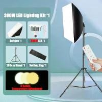 ราคา 85-300W LED softbox Lighting 50x70cm กล่องไฟ ไฟสตูดิโอ Studio ฉากถ่ายรูป ไฟส่องภาพสำหรับผู้สร้างเนื้อหา ไฟส่องภาพอุณห (1732312187656701204)
