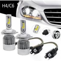 ราคา [พร้อมส่ง] หลอดไฟหน้ารถ LED C6 ขั้วมีทั้งแบบ H4 และ H11 .ความสว่าง 6000K ระบบ Lighting Focus ( 1 คู่ ) (1731552946474419349)