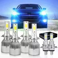 ราคา หลอดไฟหน้ารถ LED C6 ขั้ว H4 H1 H3 H7 H11 9005 9006 ความสว่าง 6000K ระบบ Lighting Focus ( 1คู่ ) Car รถยนต์ รถจักร (1730401824549931865)
