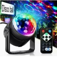 ราคา ไฟดิสโก้ Disco Light ไฟเทค ไฟปาร์ตี้ ตามจังหวะ LED Party Light ขนาดเล็ก RGB ไฟเวที ดิสโก้ผับ ไฟดิสโก้ ไฟเวที ดิสโก้ผับ ไฟงานปาร์ตี้ พร้อมรีโมทคอนโทรล์ Disco LED Lighting Stage Ball Light (172959465153