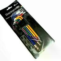 ราคา ประแจหกเหลี่ยมหัวบอลด้ามสีระบุขนาด 9ตัว/ชุด 1.5-10มม.HEX KEY WRENCH Multicolor Set 9pcs (1732234491547649197)