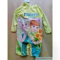 ราคา ชุดว่ายน้ำเด็ก บอดี้สูทแขนยาว พร้อมหมวก ลาย Frozen Fever สีเขียวมะนาว (1729434159520778240)
