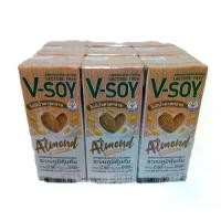 ราคา V-soy วีซอย นมถั่วเหลือง สูตรอัลมอนด์ ปริมาณ180มล.×9กล่อง(3แพ็ก) (1729624102739413477)