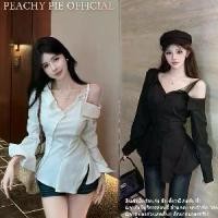 ราคา ​​Peachy pie เซ็กซี่ ลูกไม้เฉียงไหล่โชว์ไหล่ไม่สมมาตร เสื้อเชิ้ตแขนยาวสำหรับผู้หญิง ออกแบบแฟชั่นเอนกประสงค์แสดงสัดส่วนเสื้อท่อนบน​​ W538 (1732272739194799616)