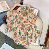 ราคา ​​Peachy pie เสื้อเชิ้ตแขนสั้นไซส์พลัส คอลเลคชั่นใหม่2025 คอลูกไม้ปมไข่มุก ผูกโบว์ด้านหลัง สไตล์วินเทจแฟชั่น​​ W344 (1732206201776670208)