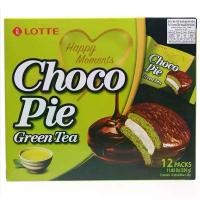 ราคา Lotte Choco​ Pie​ Green​Tea​ ขนมพายรสชาเขียว​เคลือบช็อกโกแลตสอดไส้มาร์ชเมลโลว์​ ขนาด​ 336 กรัม​ (1729577243764951489)