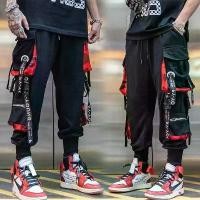 ราคา CYD างเกงขายาวผู้ชาย กางเกงวอร์มขายาวผช ลุคสตรีท สไตล์เกาหลี ผู้ชายกางเกงคาร์โก้กางเกงยุทธวิธี Casual Slim-fitting Plain (1729674426766494228)