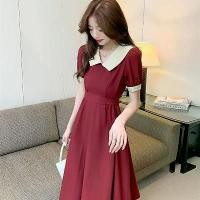 ราคา 454 red เสื้อผ้าแฟชั่นผู้หญิง เดรสยาว เดรสออกงาน เดรสผ้าไทย ชุดเดรสออกงาน ชุดราตรีชุดเดรสยาว กระโปรงทรงเอยาว เดรสแฟชั่น ชุดวินเทจ ชุดสวย เดรสเข้ารูป Plain A-Line V-Neck Casual (1729672651869686241)