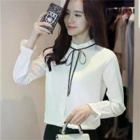 ราคา เสื้อทำงานคอจีนใส่สบายผ้าชีฟอง แขนยาว สไตล์ เสื้อทำงาน ผ้าสวมใส่สบาย Cotton Casual Crew Neck Plain (1729869764488104050)
