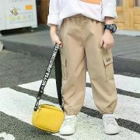ราคา กางเกงคาร์โก้เด็ก กางเกงเด็กชาย กางเกงขายาวเด็ก ขาจั๊ม ติดกระเป๋า2ข้าง เอวยืดลำลอง สุดเเท่ งานเกาหลี กางเกงใส่เที่ยว Plain Slim-fitting High Waist Casual Cotton (1729760123614366438)