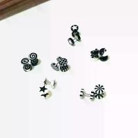 ราคา ต่างหู Gothic Barbell Earring Fashion Round Plain Men Stud Earring Jewelry 2 ชิ้น (1731052389079222865)