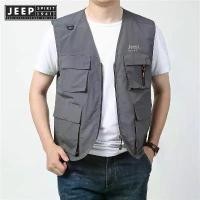 ราคา เสื้อกั๊ก ชุดทำงาน กลางแจ้ง มัลติฟังก์ชั่น JEEP SPIRIT ปิดซิป หลายกระเป๋า (1732245141041415775)