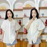 ราคา Balloon shirt เสื้อเชิ้ตแขนบอลลูนปักโบว์ (1730406759382616729)